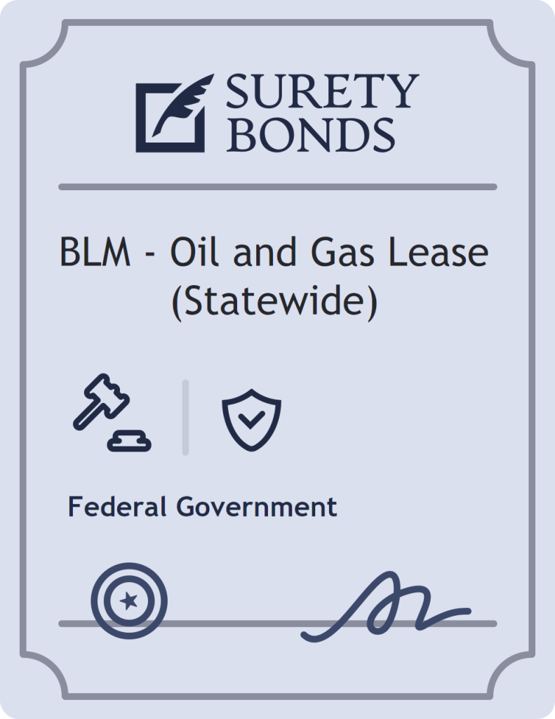 Surety bond badge for BLM - Oil and Gas Lease (Statewide)