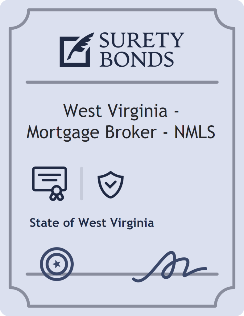 West Virginia - Mortgage Broker - NMLS surety bond badge