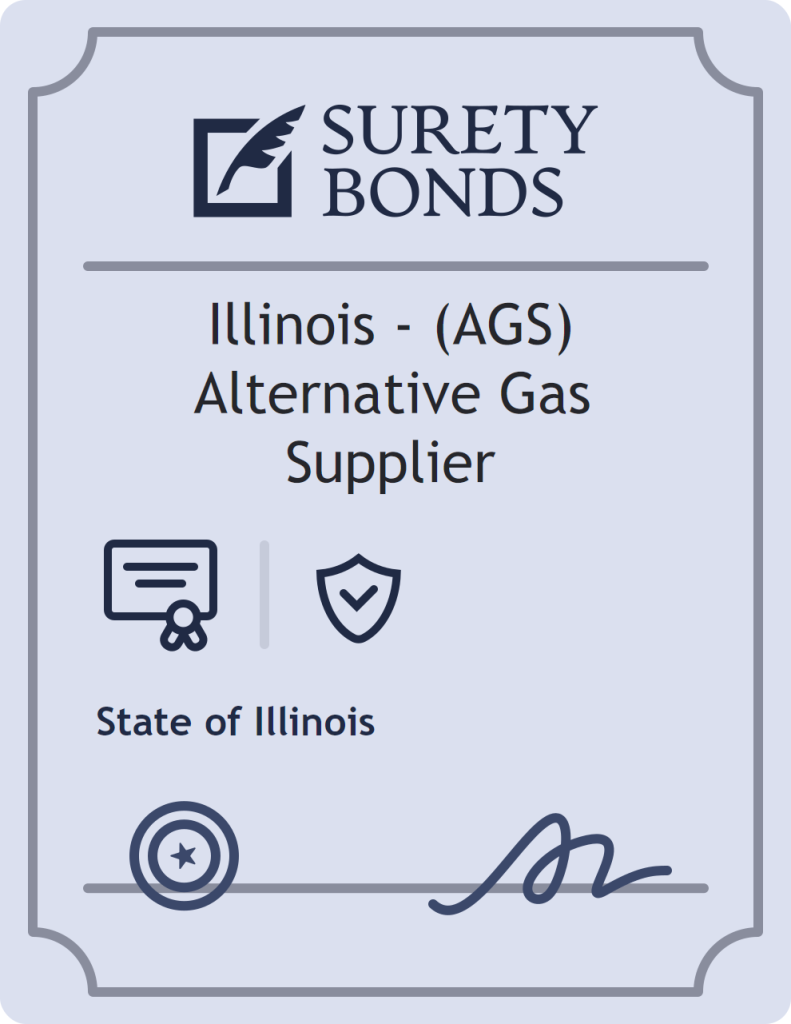 Surety bond badge for Illinois - (AGS) Alternative Gas Supplier