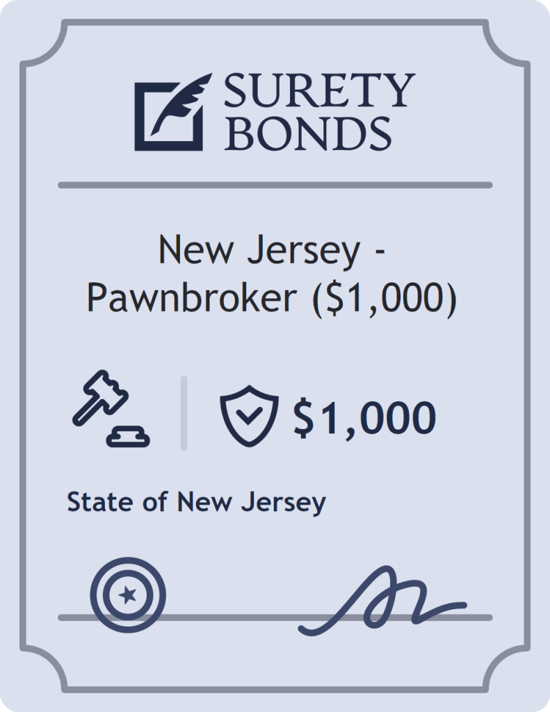 New Jersey - Pawnbroker ($1,000) Bond