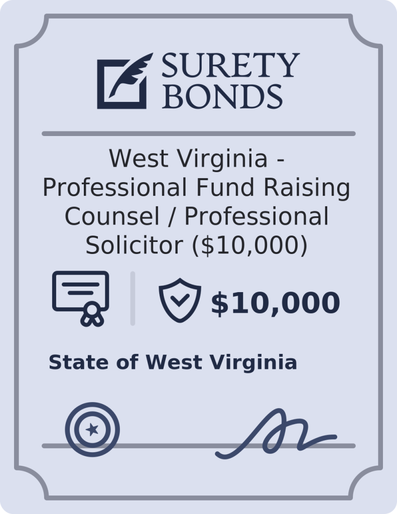 West Virginia - Professional Fund Raising Counsel / Professional Solicitor ($10,000) Bond