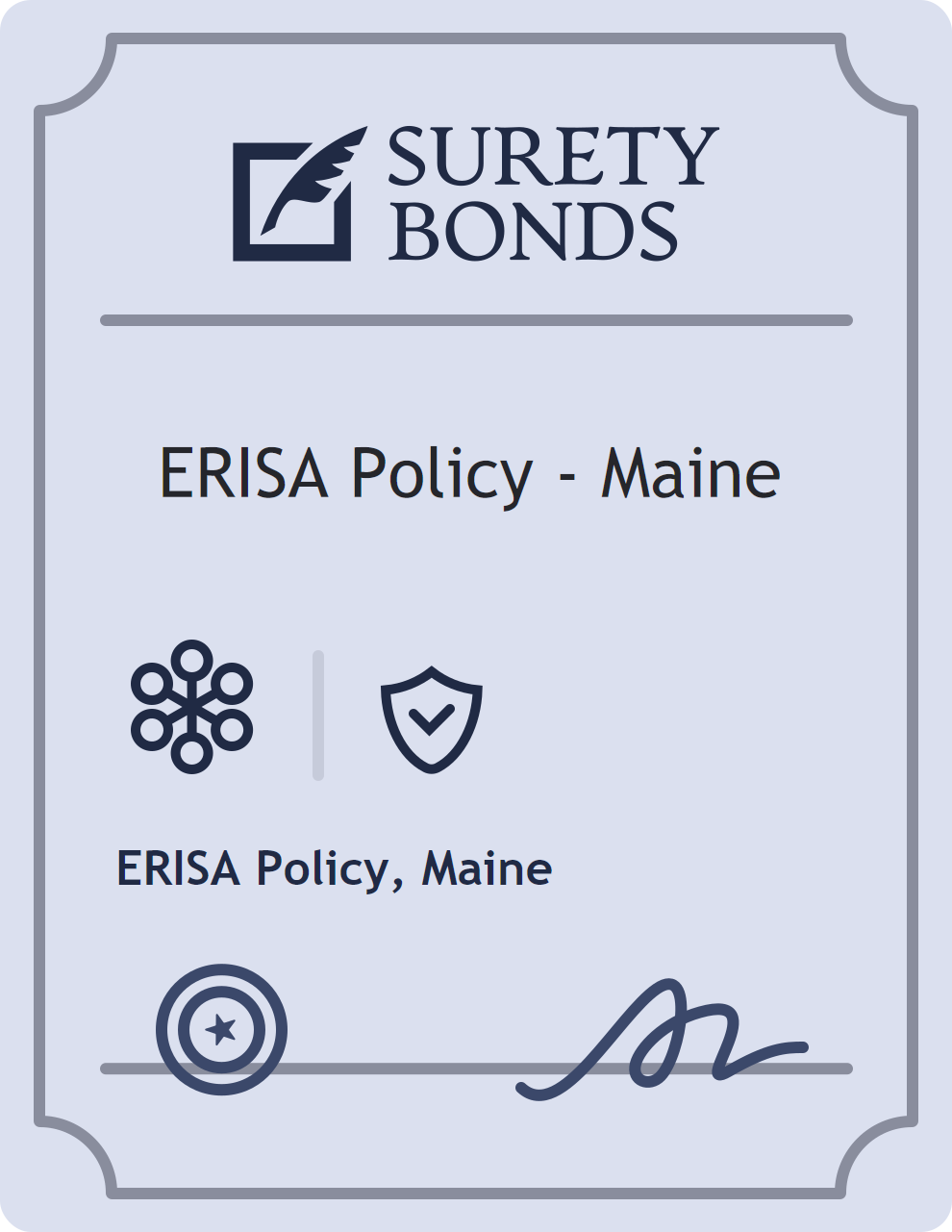 Surety bond badge for ERISA Policy - Maine