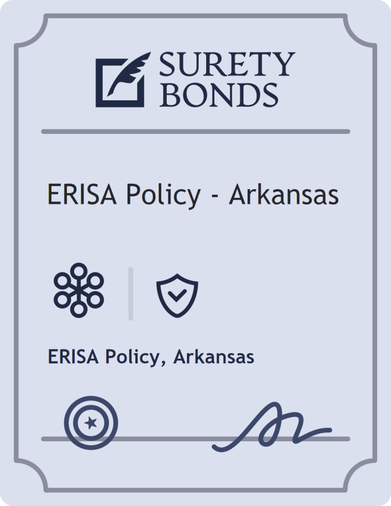 Surety bond badge for ERISA Policy - Arkansas