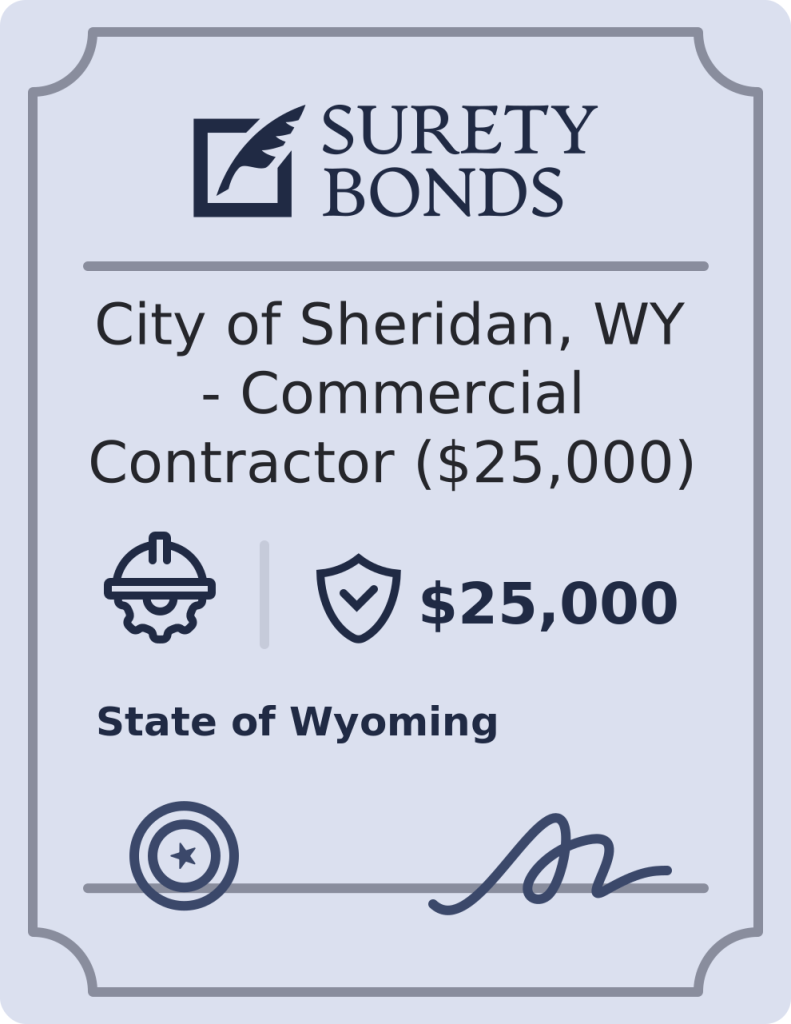 City of Sheridan, WY - Commercial Contractor ($25,000) Bond