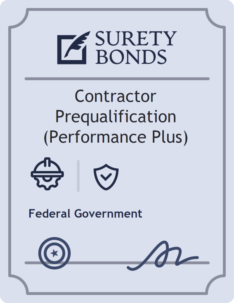 Surety bond badge for Contractor Prequalification (Performance Plus)