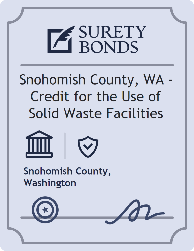 Snohomish County, WA - Credit for the Use of Solid Waste Facilities Bond