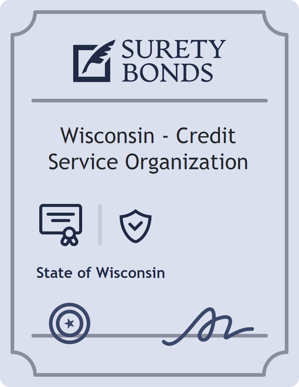 Wisconsin - Credit Service Organization Bond