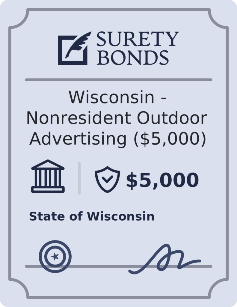 Wisconsin - Nonresident Outdoor Advertising ($5,000) Bond