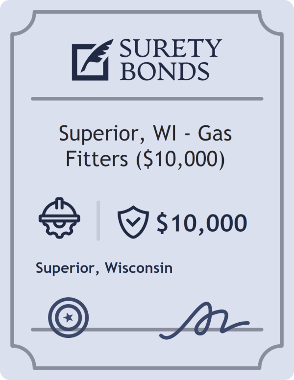 Superior, WI - Gas Fitters ($10,000) Bond