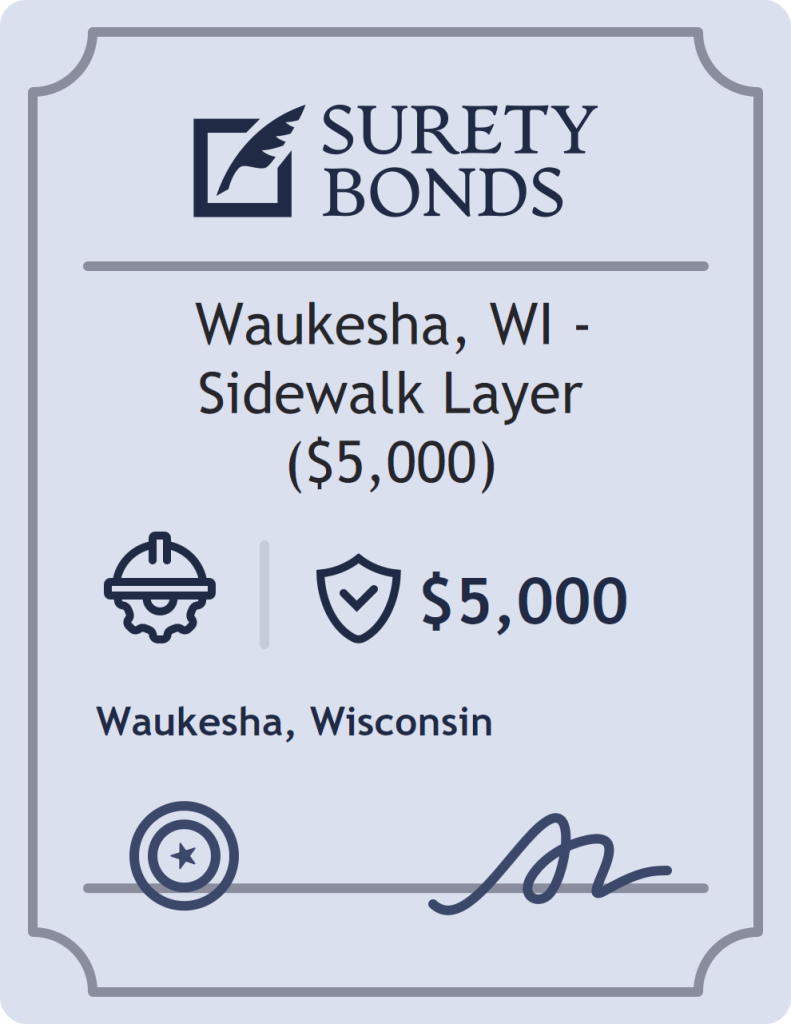 Waukesha, WI - Sidewalk Layer ($5,000) Bond