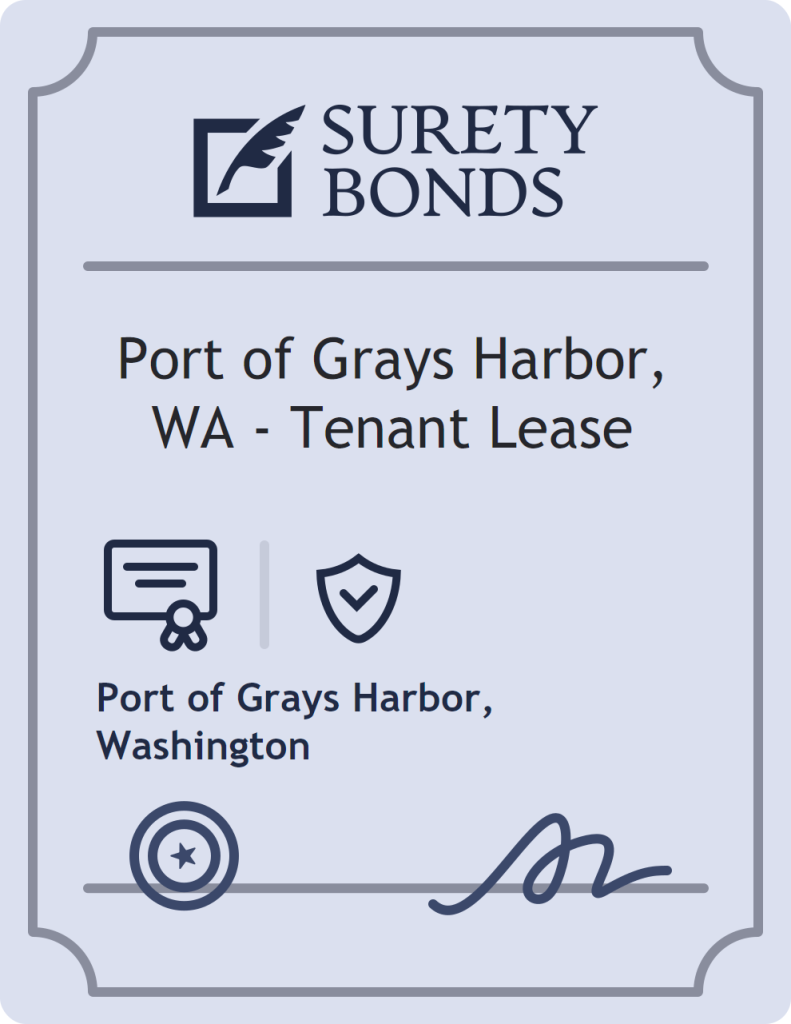 Port of Grays Harbor, WA - Tenant Lease Bond