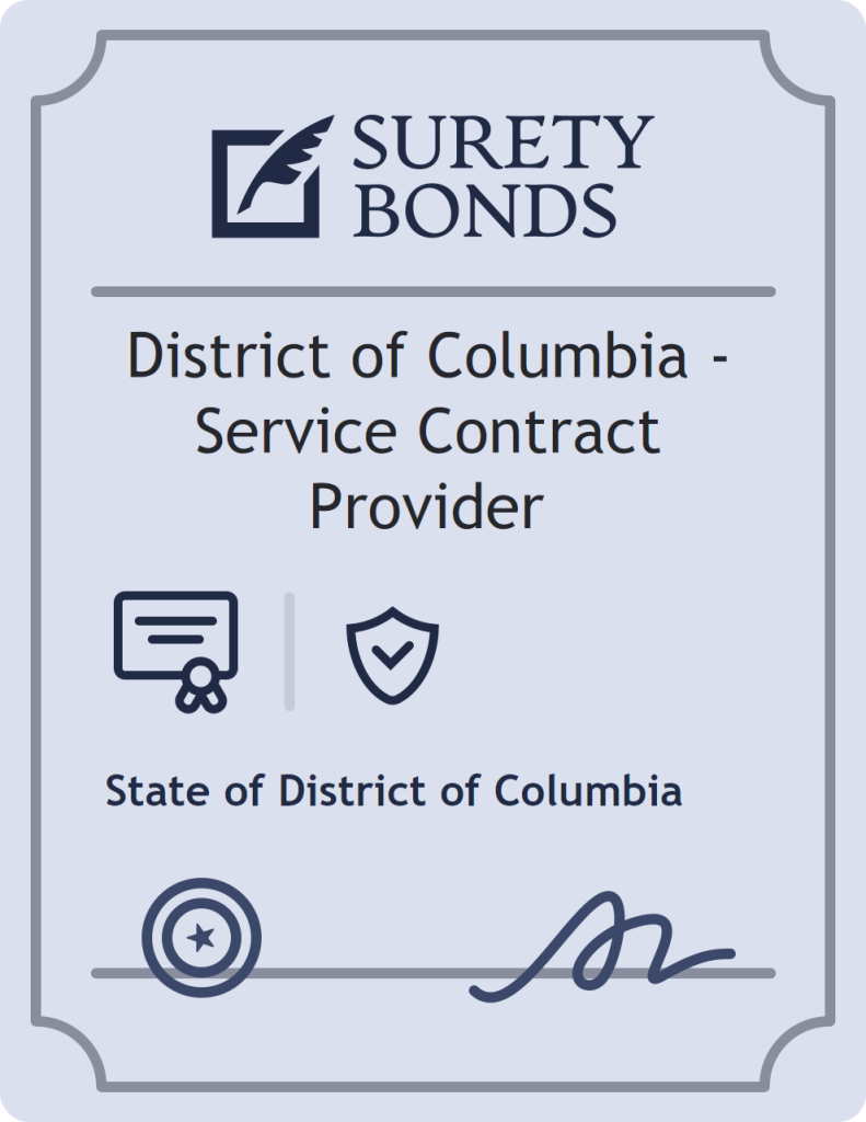 District of Columbia - Service Contract Provider Bond