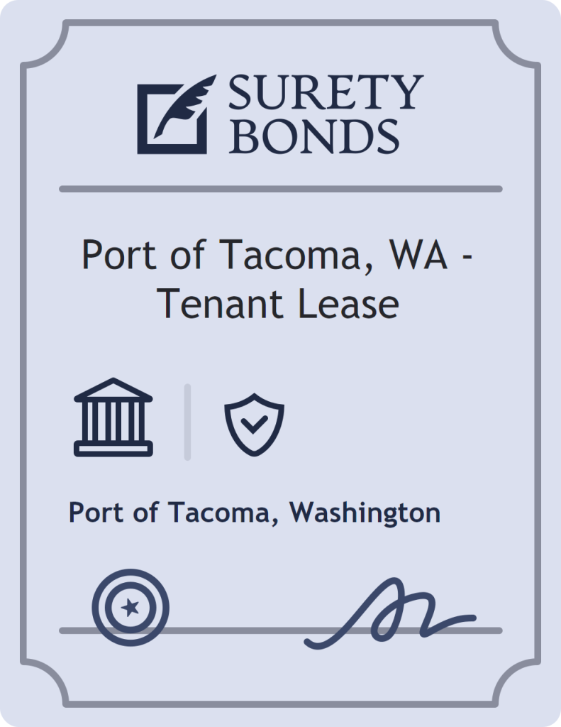 Port of Tacoma, WA - Tenant Lease Bond