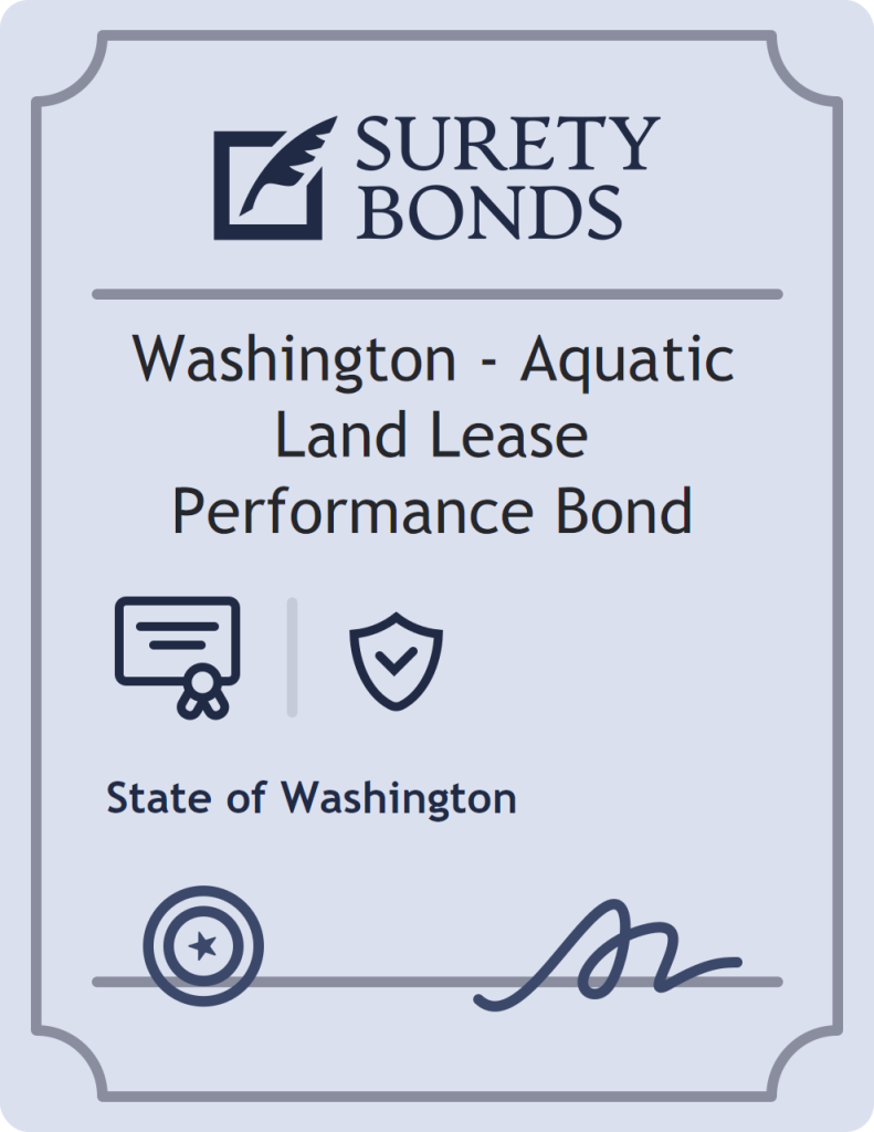 Washington - Aquatic Land Lease Performance Bond