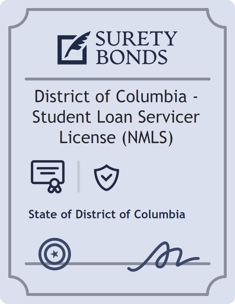 District of Columbia - Student Loan Servicer License (NMLS) Bond