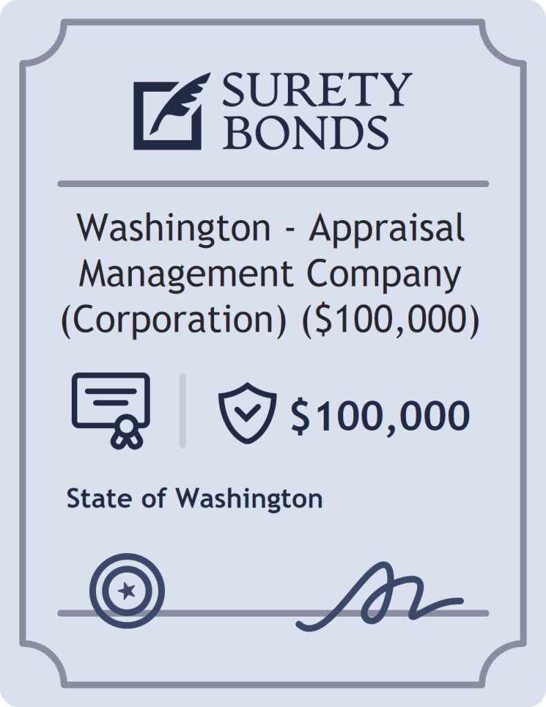 Washington - Appraisal Management Company (Corporation) ($100,000) Bond