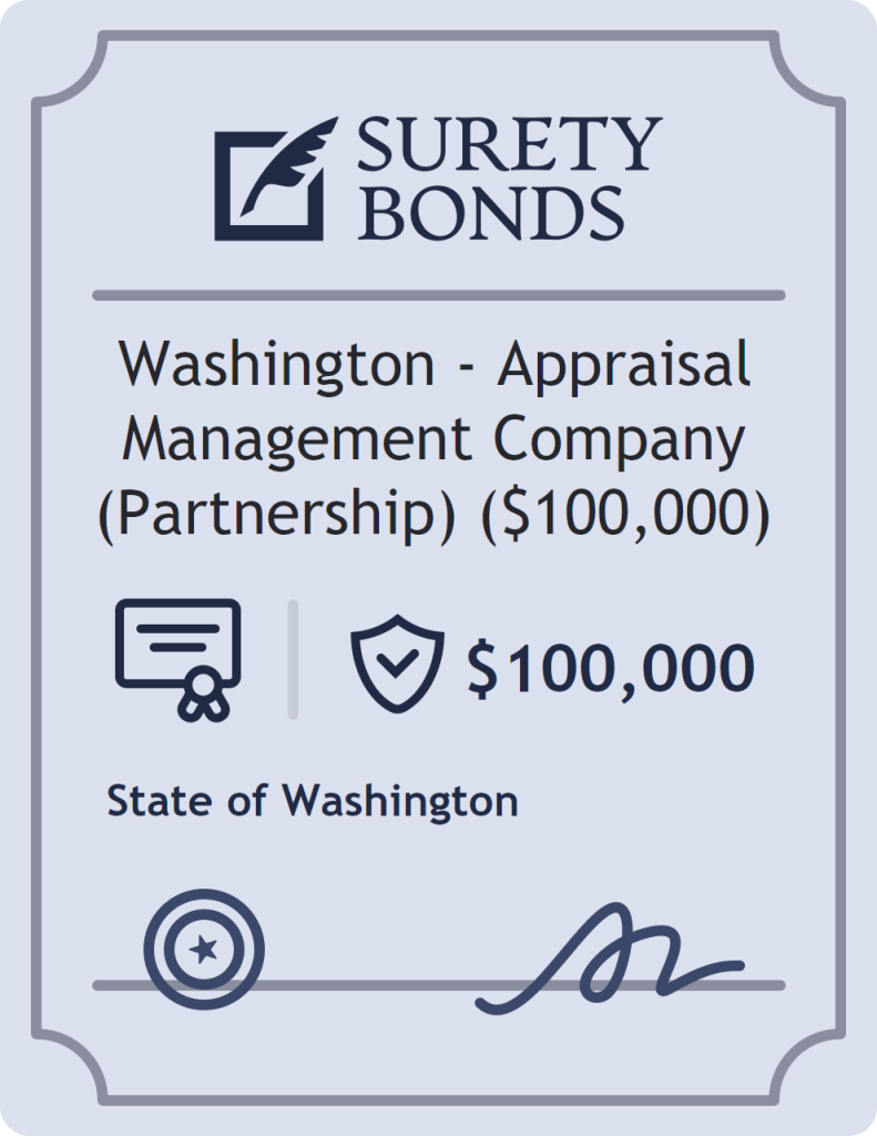 Washington - Appraisal Management Company (Partnership) ($100,000) Bond