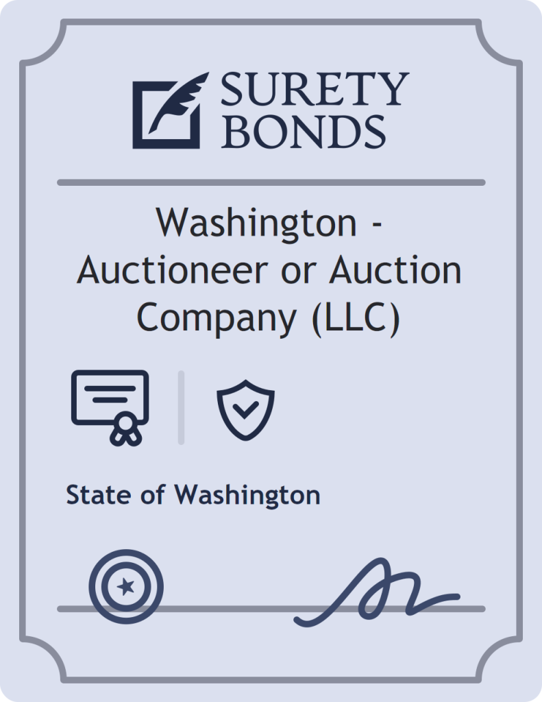 Washington - Auctioneer or Auction Company (LLC) Bond