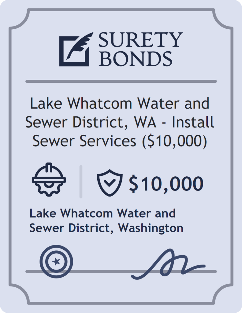 Lake Whatcom Water and Sewer District, WA - Install Sewer Services ($10,000) Bond