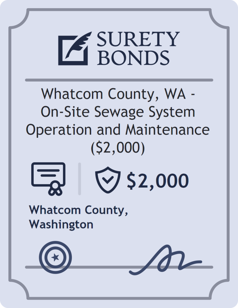 Whatcom County, WA - On-Site Sewage System Operation and Maintenance ($2,000) Bond