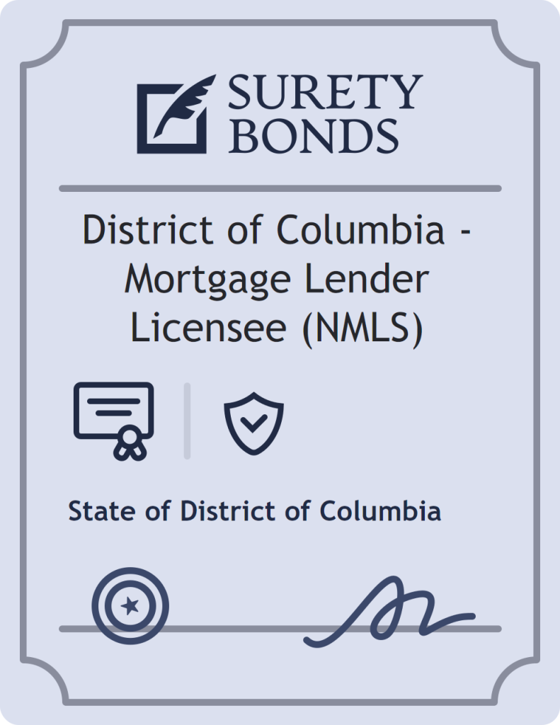 District of Columbia - Mortgage Lender Licensee (NMLS) Bond