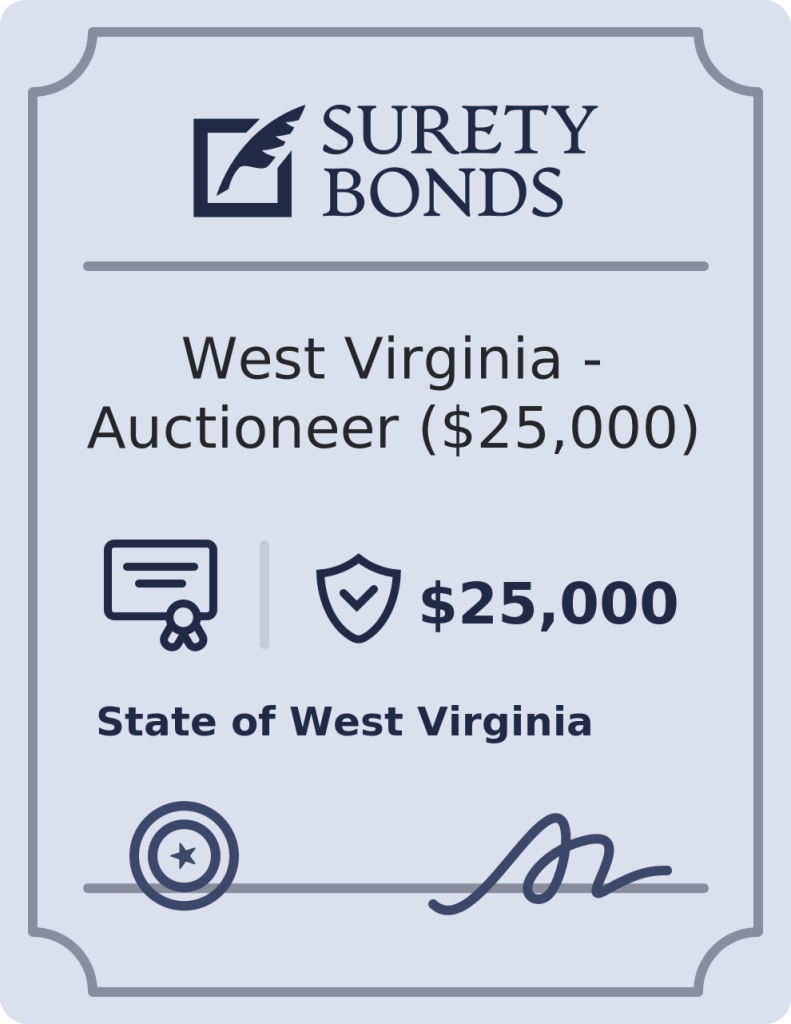 West Virginia - Auctioneer ($25,000) Bond