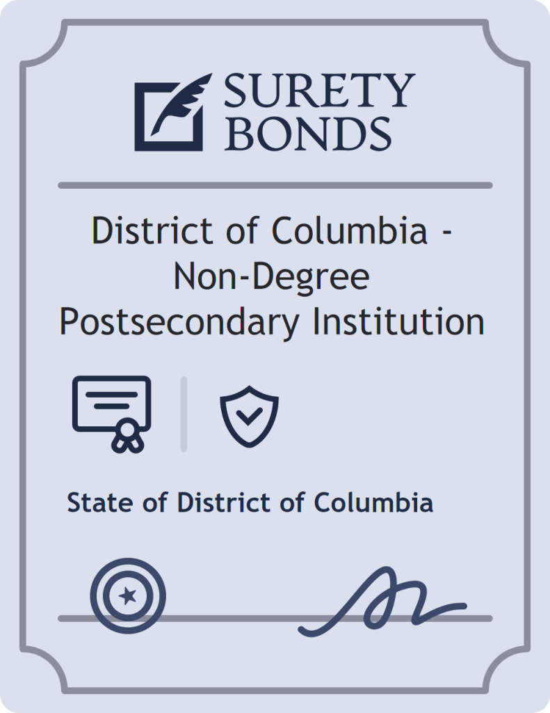 District of Columbia - Non-Degree Postsecondary Institution Bond