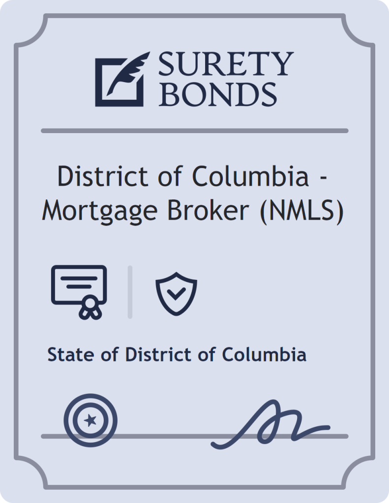 District of Columbia - Mortgage Broker (NMLS) surety bond badge